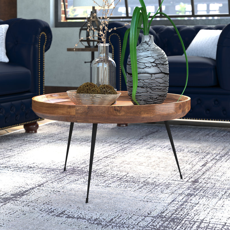 Union Rustic Streeter Round Mango Wood Coffee Table & Reviews Wayfair.ca